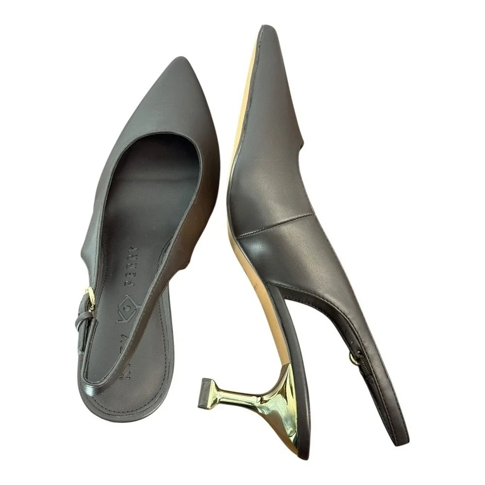 Katy Perry The Oceanview‎ Slingback Heels Softy Nappa Coffee Brown 5 NIB